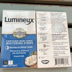 Lot Of 2 Lumineux Teeth Whitening Strips Oral Essentials 7 Treatments (14 total)